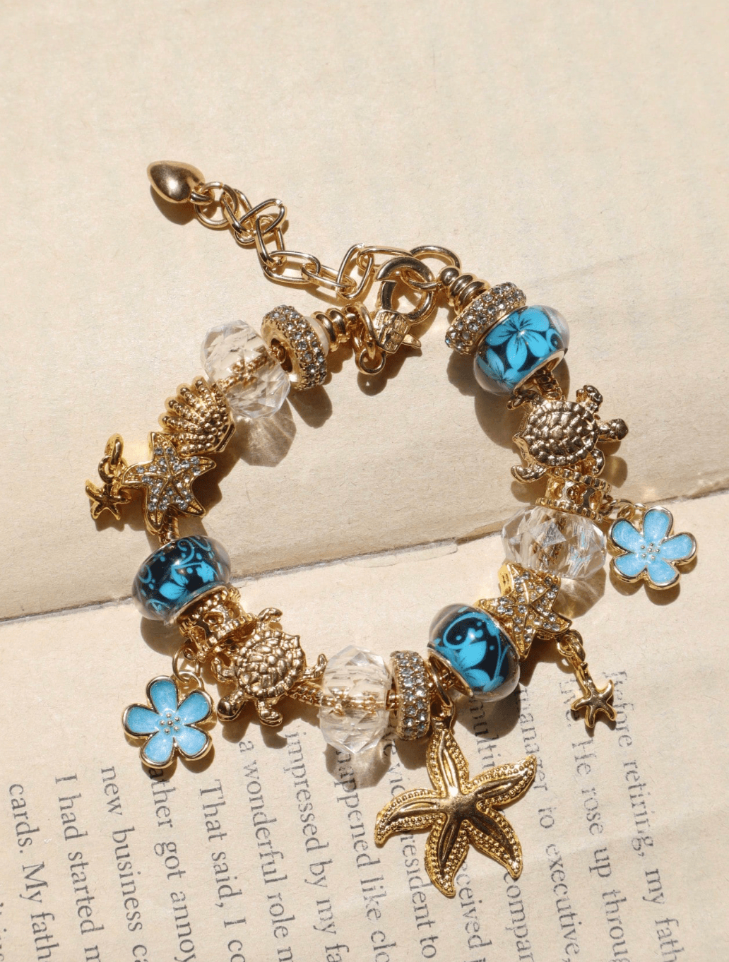 Ocean Style Starfish Charm Bracelet,